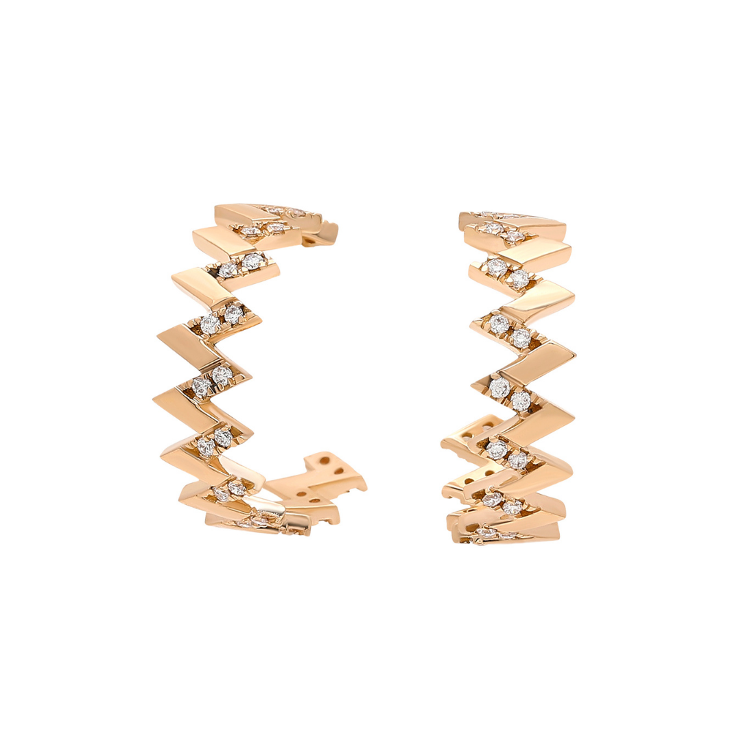 Viva Small Zigzag Diamond Earring