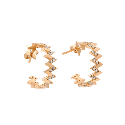 Viva Small Zigzag Diamond Earring