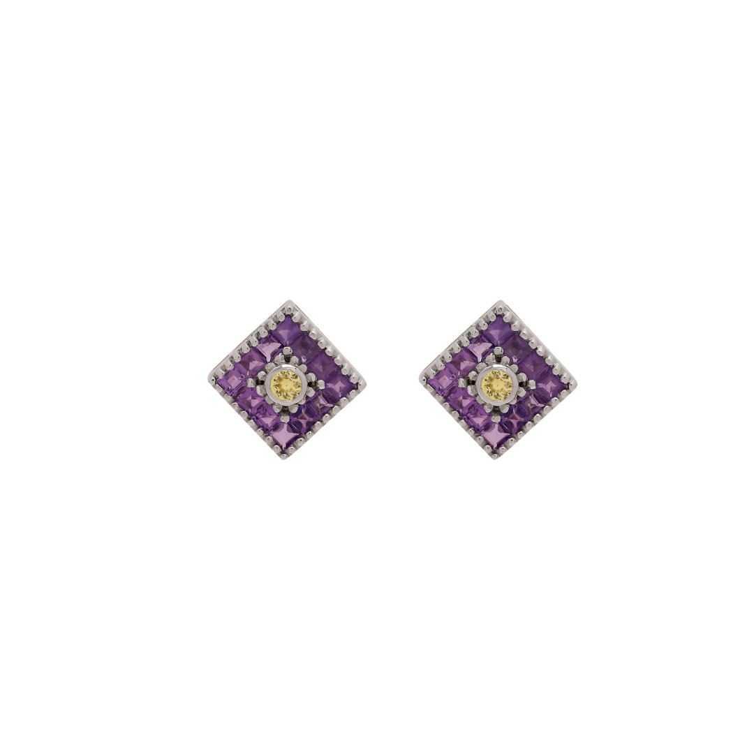 Lotus Small Square Earring