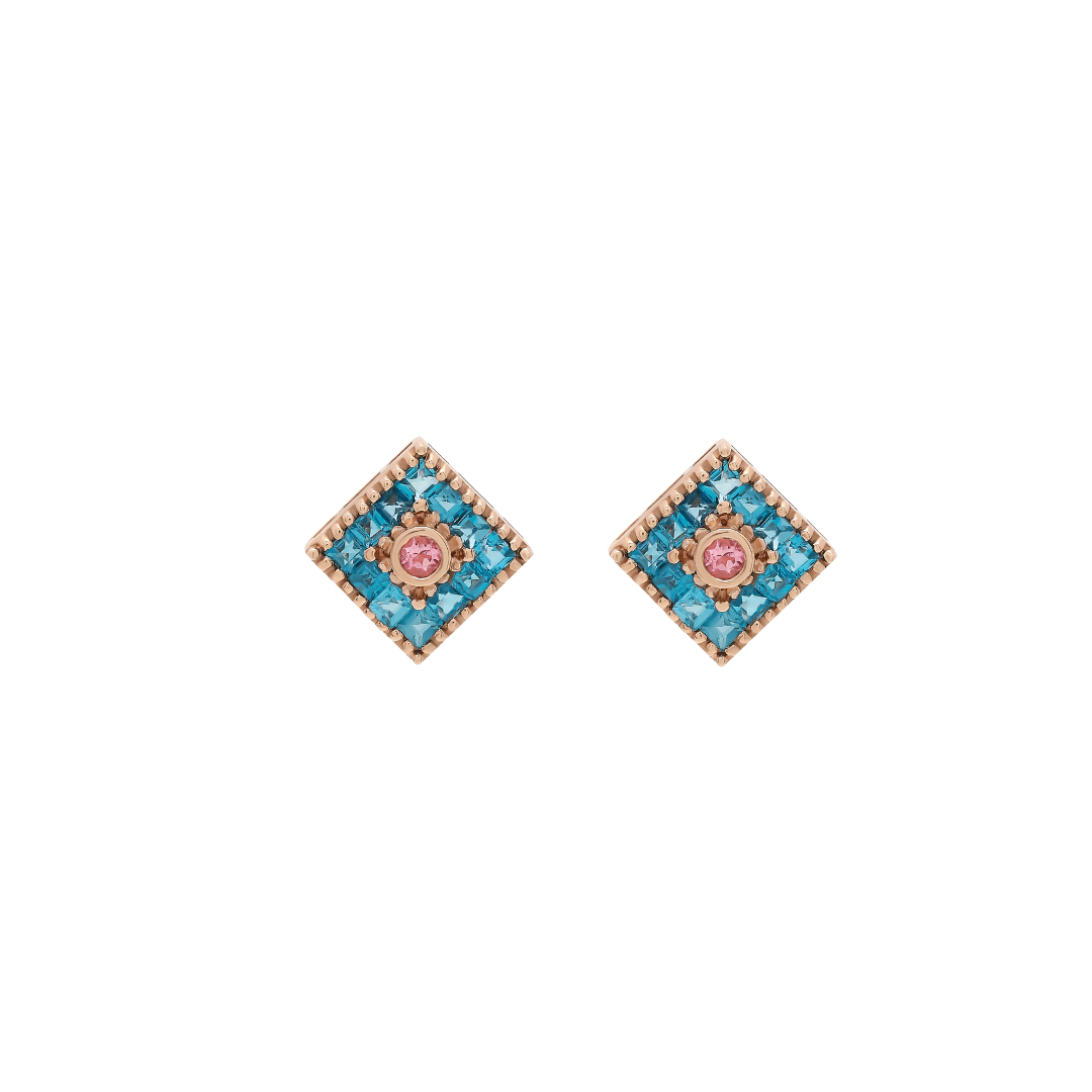 Lotus Small Square Earring