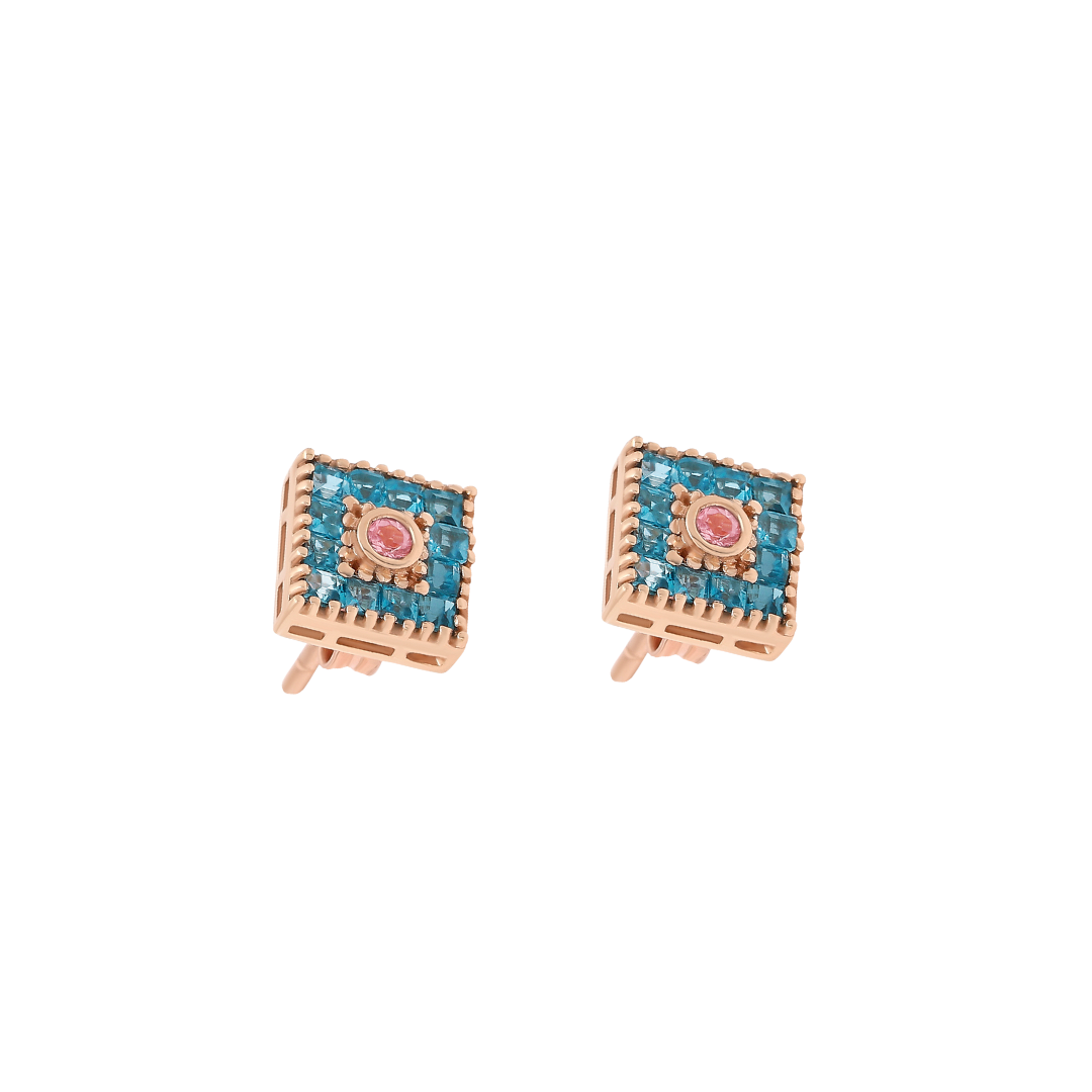 Lotus Small Square Earring