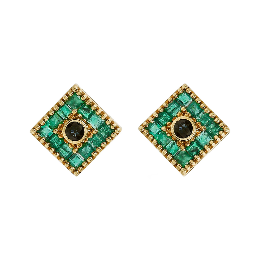 Lotus Large Square Earring