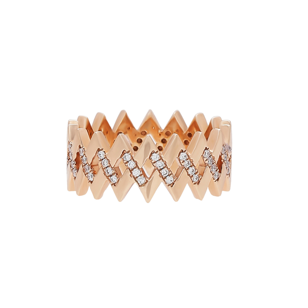 Viva Large Zigzag Diamond Ring