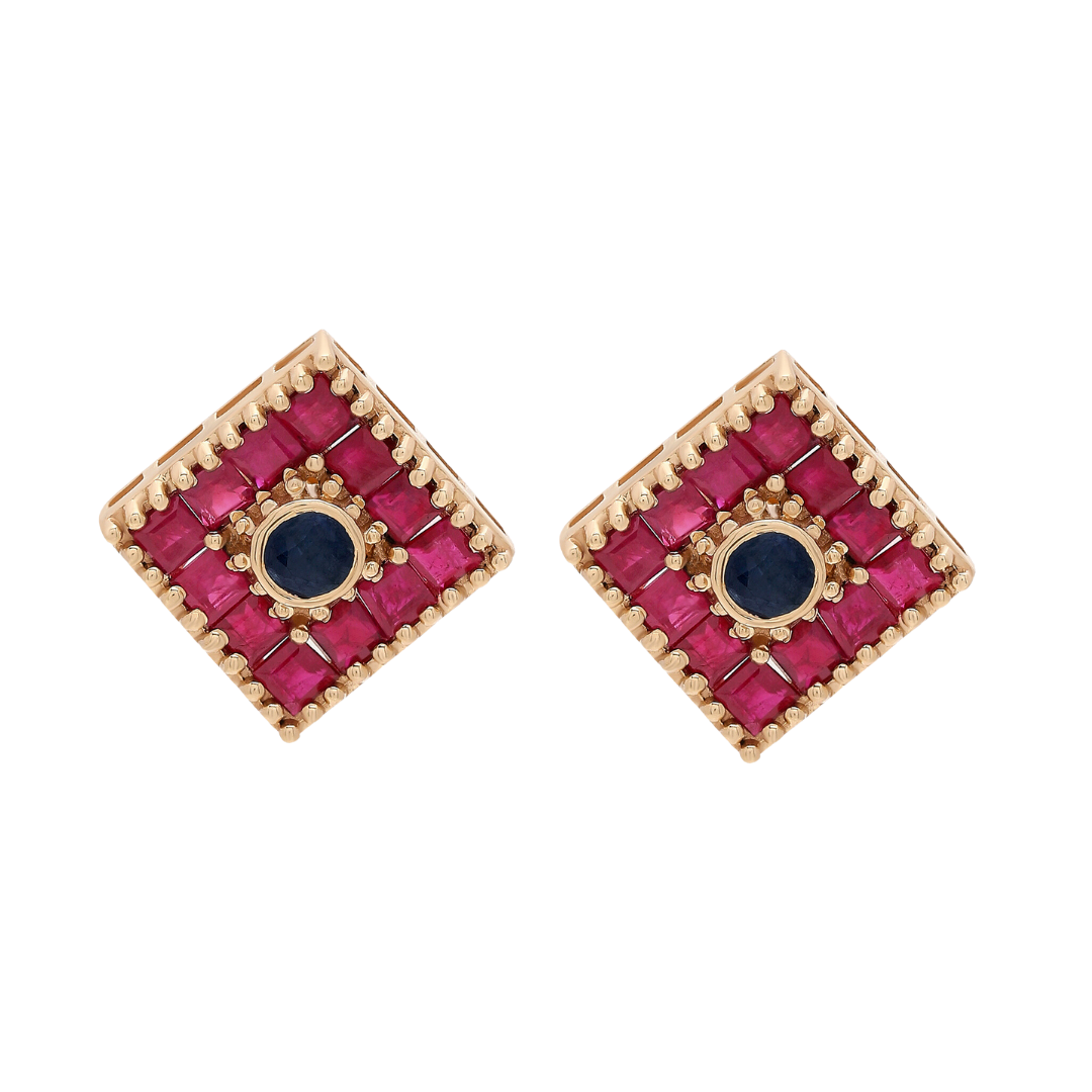 Lotus Large Square Earring