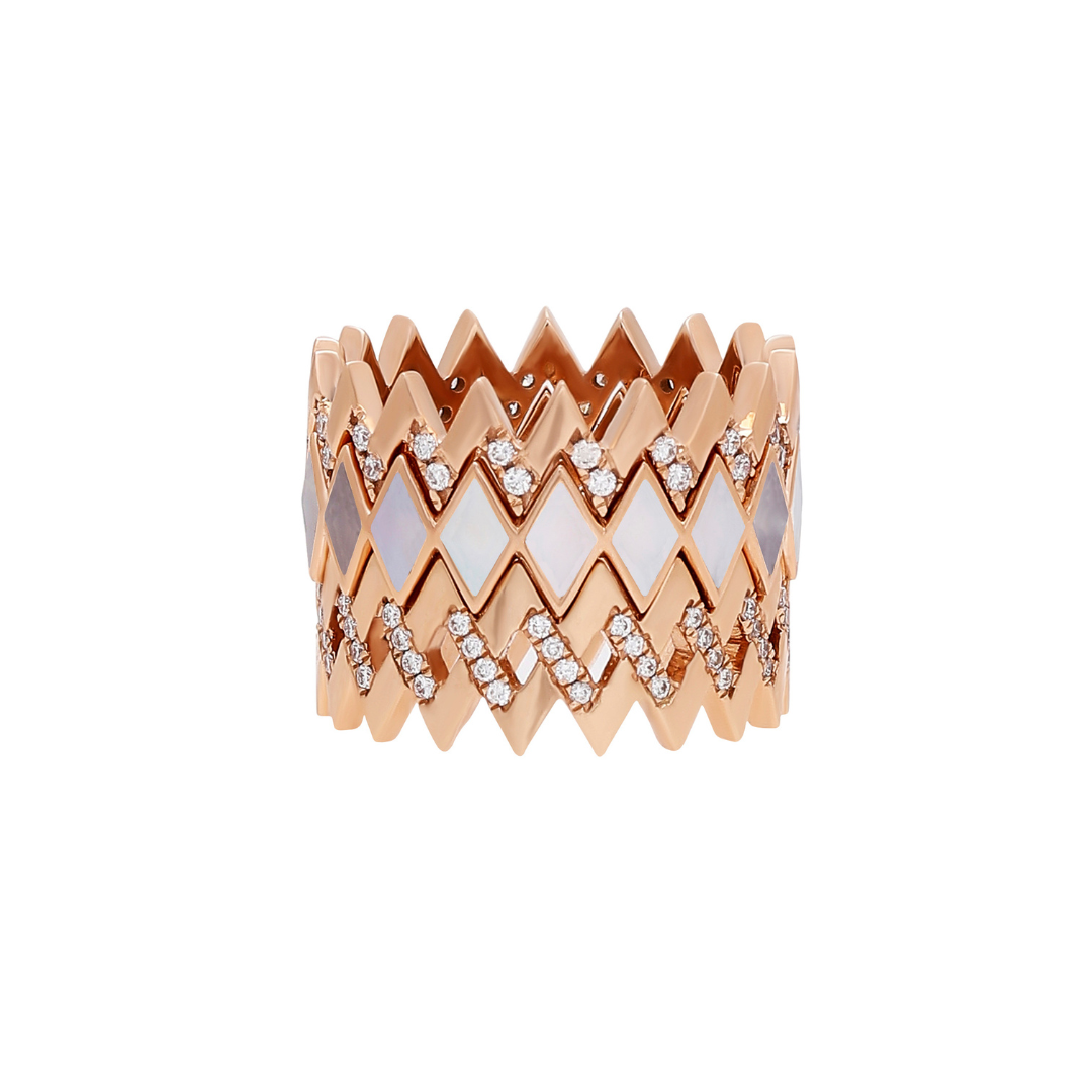 Viva Large Zigzag Diamond Ring