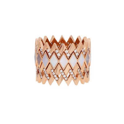 Viva Large Zigzag Diamond Ring