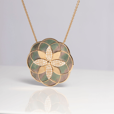 Flower of Life 1 Flower XLarge Necklace - La Vida JewelleryNecklace