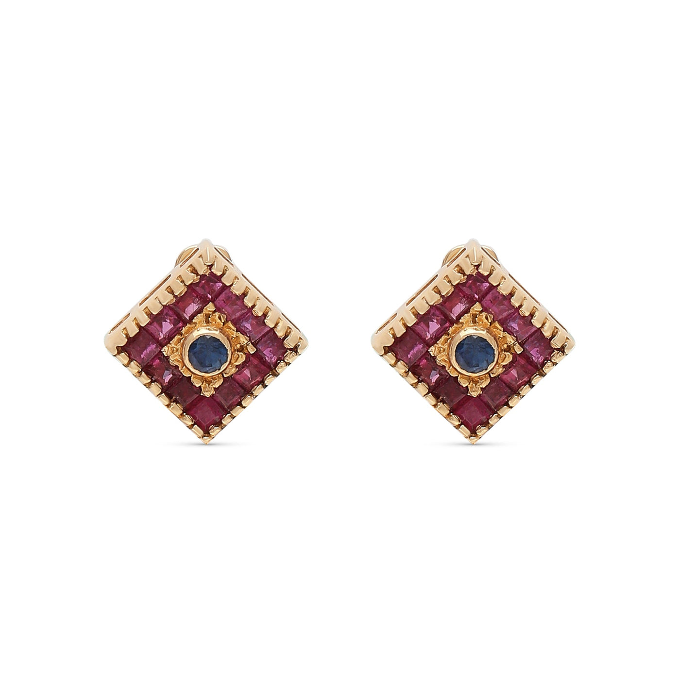 Small Square Lotus Earring - La Vida JewelleryEarring